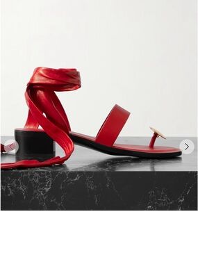 THE ROW Band embellished leather sandals size 37